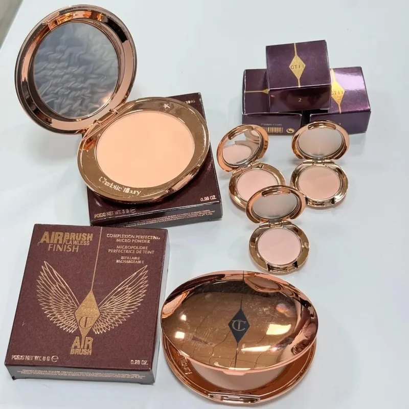 Charlotte Tilbury Airbrush Flawless Finish Smoothing Pore-blurring Makeup CT Limited Edition Silver Disk Setting Powder Cosmetic — image 3
