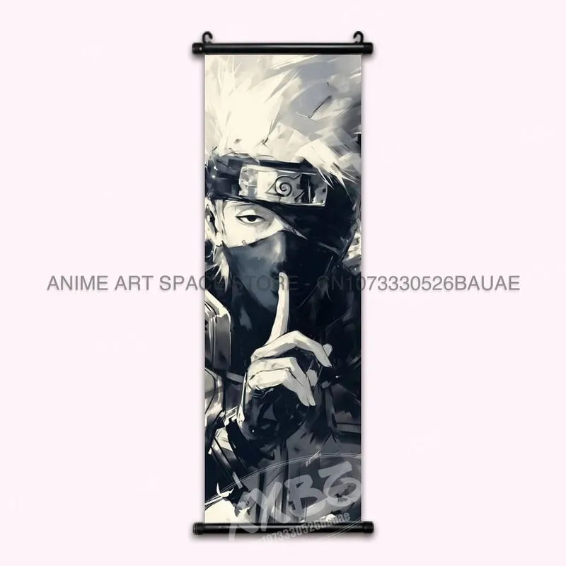 Anime Naruto Hanging Painting Hatake Kakashi Wall Art Scrolls Picture Uchiha Sasuke Home Decor Canvas Poster Haruno Sakura Mural — image 8