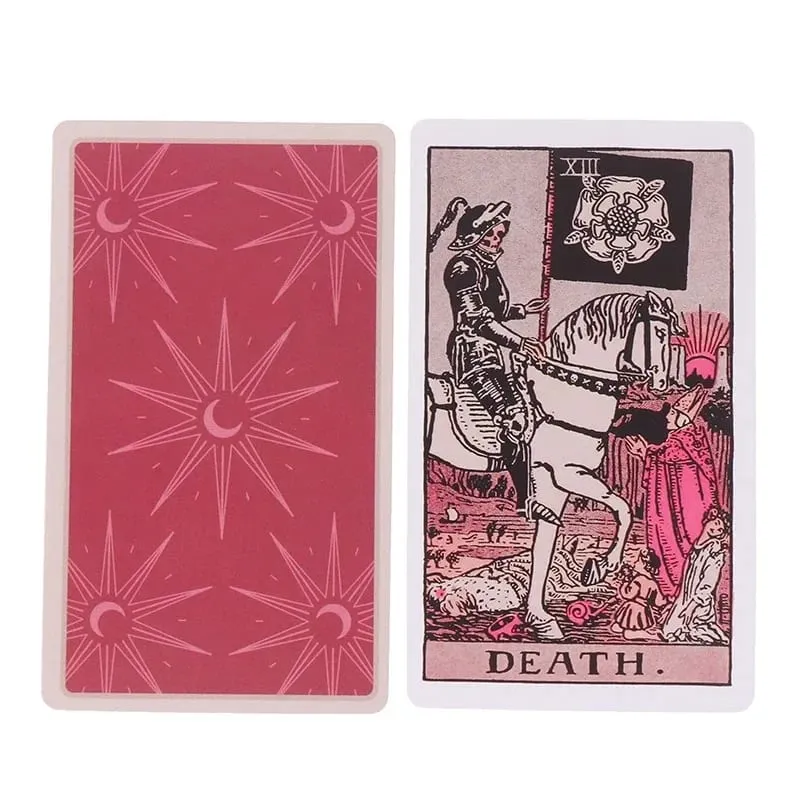 Juego de cartas de Tarot Pink Rider Waite para principiantes, juego de adivinación de profecía, tablero de fiesta familiar, cartas del destino, juego de adivinación — image 2