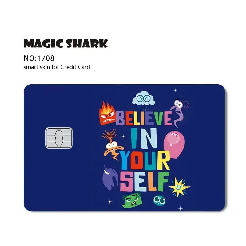 100% New Arrival Conch Money Bow Anime Speend or Save Meme Credit Card Film Debit Card Sticker Skin — image 17