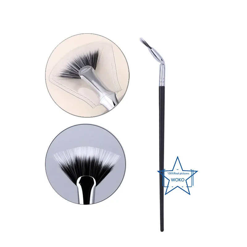 Brosse à cils en éventail, brosses à cils courbées, petite brosse en éventail, Mini brosse à cils professionnelle, outil de maquillage — image 6