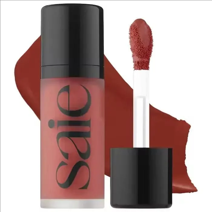 Saie Hydrating Blendable Dewy Liquid Blush CHILLY Buildable Luminous Multiuse Cheek Lip Tint Blush for All Sensitive Skin Tones