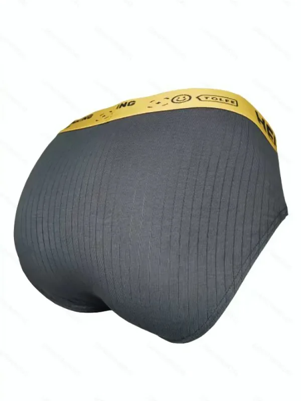 4-Pack Men's Cotton Briefs - “HELLO” & “THINKING LIFE” Waistbands, 4 Colors — image 3