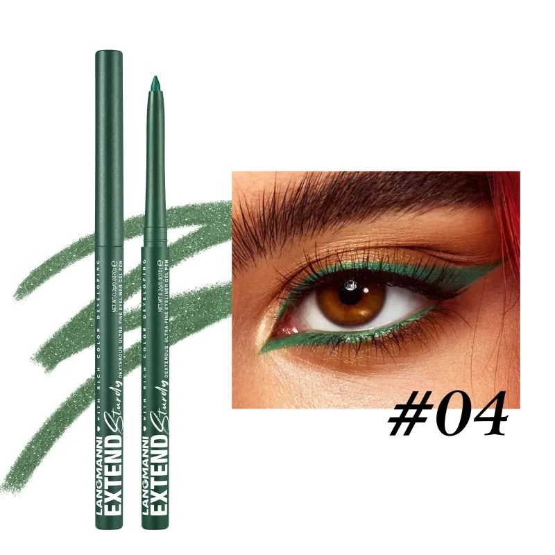 2 in 1 Eye Liner Eye Shadow Pencil Waterproof Lasting 12 Colors Rotating Black Matte Eyeliner Glue Pen Makeup for Eyes Cosmetics — image 12