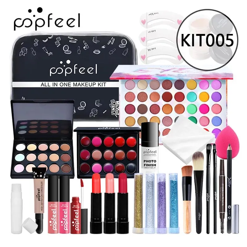 Makeup Full Kit Female Make Up Set Eye Shadow Eyeshadow Palette Lip Gloss Mascara Eyeliner Brushes Bag Make-up for Women — image 6