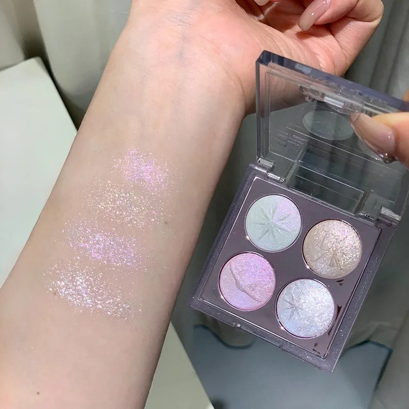Pearlescent Fine Glitter Highlighter Eyeshadow Palette Diamond Sequins Lying Silkworm Eye Shadow Waterproof Lasting Eyes Makeup — image 6