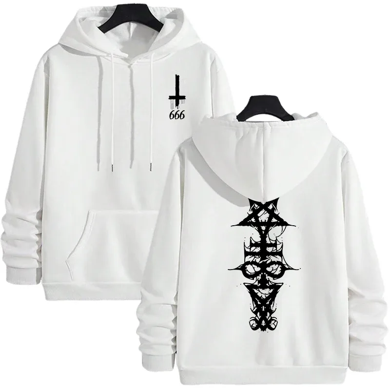 Mens Gothic Hoodie Satanic Symbol Print Street Fashion Warm Pullover Unisex Oversized Sweatshirt Outerwear Autumn Winter Outwear — image 21