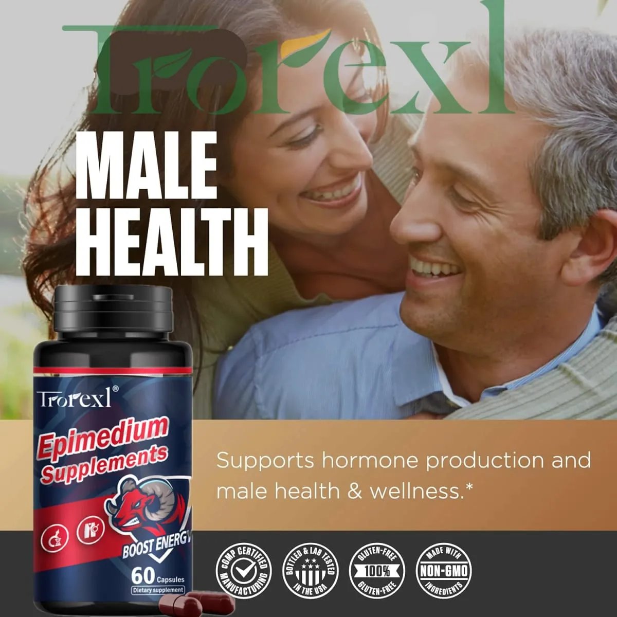 Natural Epimedium Capsules Enhance Endurance Supplement : Boost potency & Morning Power (Men's Health Secret) — image 1