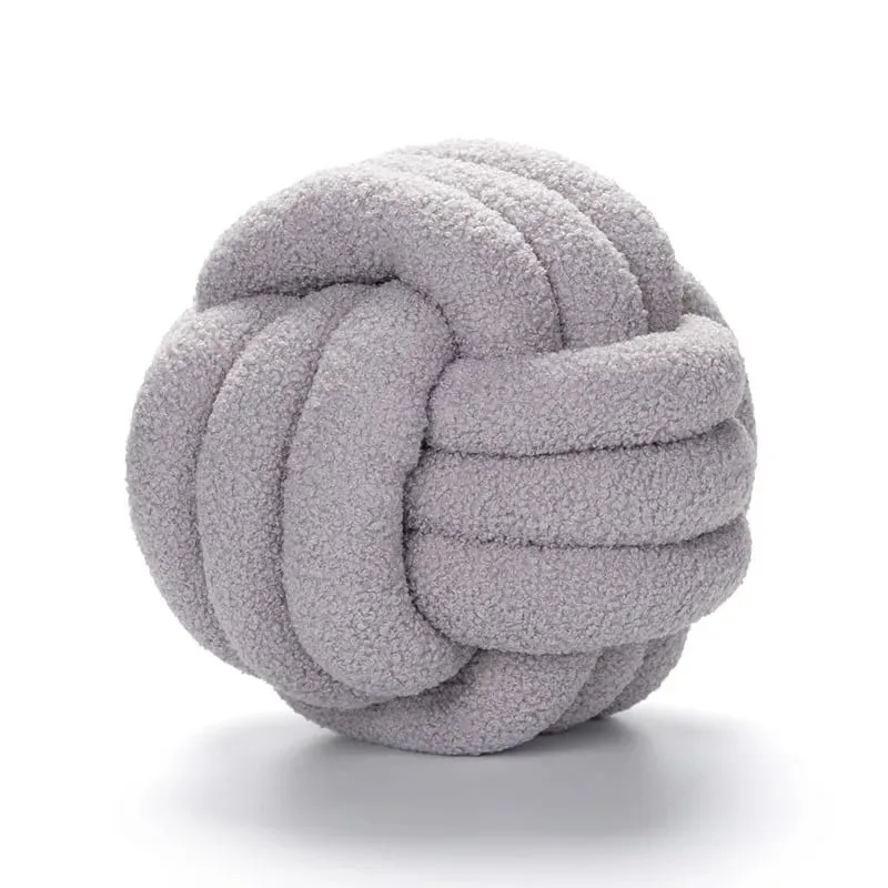 Home decoration Knotted Ball Pillow Indeformable Ecofriendly Knotted Ball Plush Pillow Hand-woven Knotted Ball Back Throw Pillow — image 10