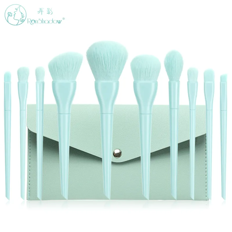 1 Buah Set Kuas Rias dengan Tas Penyimpanan Kuas Sintetis Lembut untuk Bedak Foundation Eyeshadow Blush Wajah Penuh Makeup Perjalanan Harian — image 10