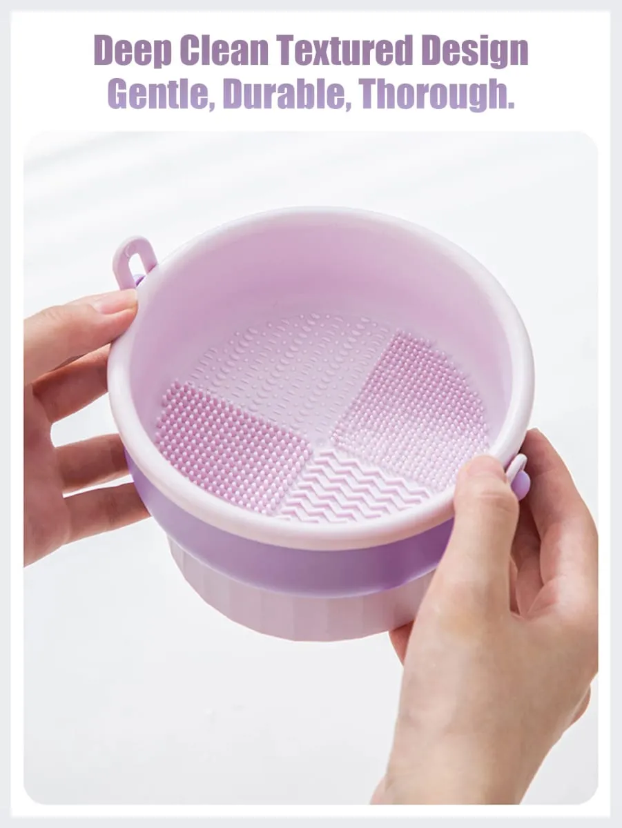 แปรงแต่งหน้าแปรงทำความสะอาดชาม All-in-One Wash Dry & Storage Rack Gentle ไม่ทำลายเครื่องมือทำความสะอาดสำหรับแปรงฟองน้ำและเครื่องปั่น