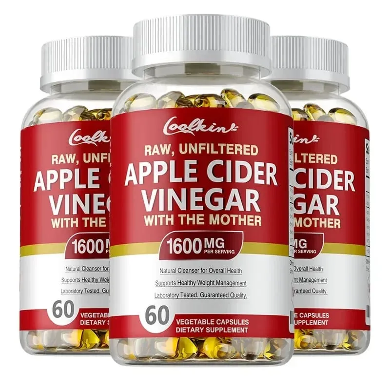 Apple Cider Vinegar Capsules - Supplement B Vitamins Weight Management Detox Relieve Bloating and Constipation Fat BurnerSup