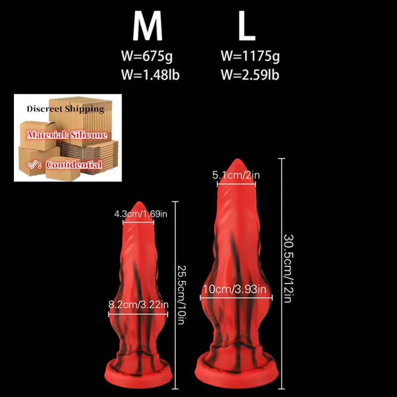 Énorme Silicone fantaisie Animal gode Plug Anal Prostate sexe pour hommes femmes gros noeud chien gode ventouse godemichet Anal coq Sex Toys18 — image 13