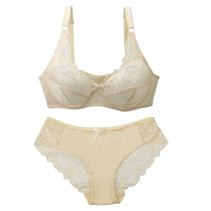 2026 New Sexy BCDE Bras Set Push Up Underwear For Women Lace Bow Red White Purple Green Black Beige Plus Size Lingerie