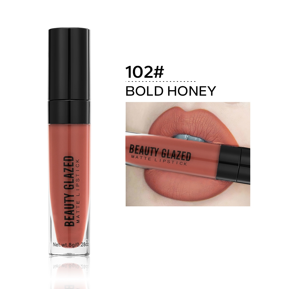 Beauty Glazed 20 Colors Long Lasting Waterproof Matte Lipstick Lip Tint Smooth Lightweight Lip Makeup — image 22