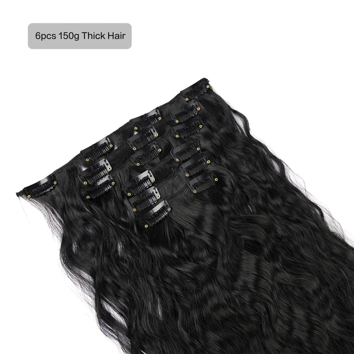 Synthetic Hair Extensions 6PCS Clip in Hair Extensions Long Straight hair extensions Natural Soft Synthetic Hairpieces for Women