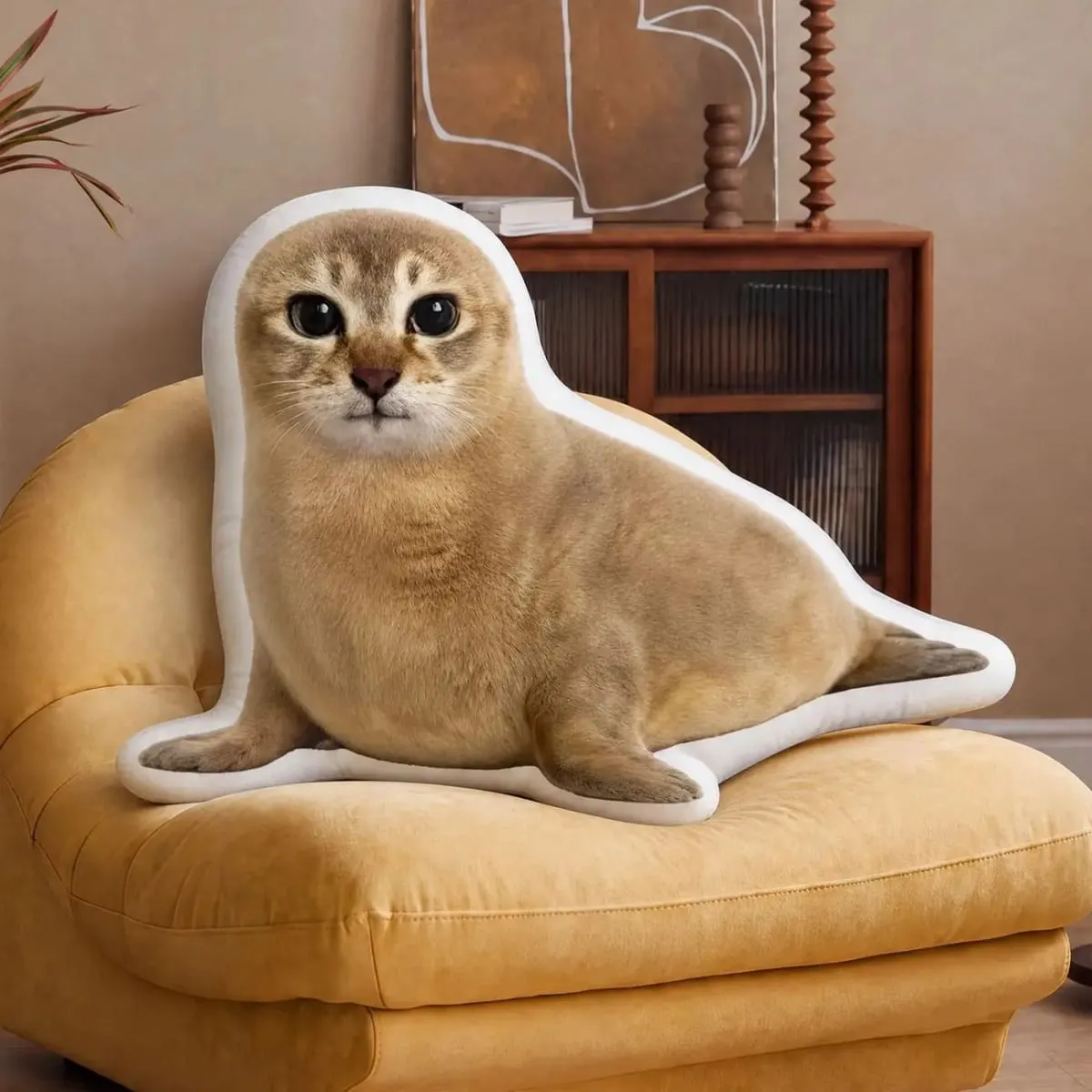 Hot Savemeimei 50cm Pillow Crispy Potato Eyebrow Meme Picture Doll Sofa Bed Cushion Fun Funny Birthday Gift — image 4