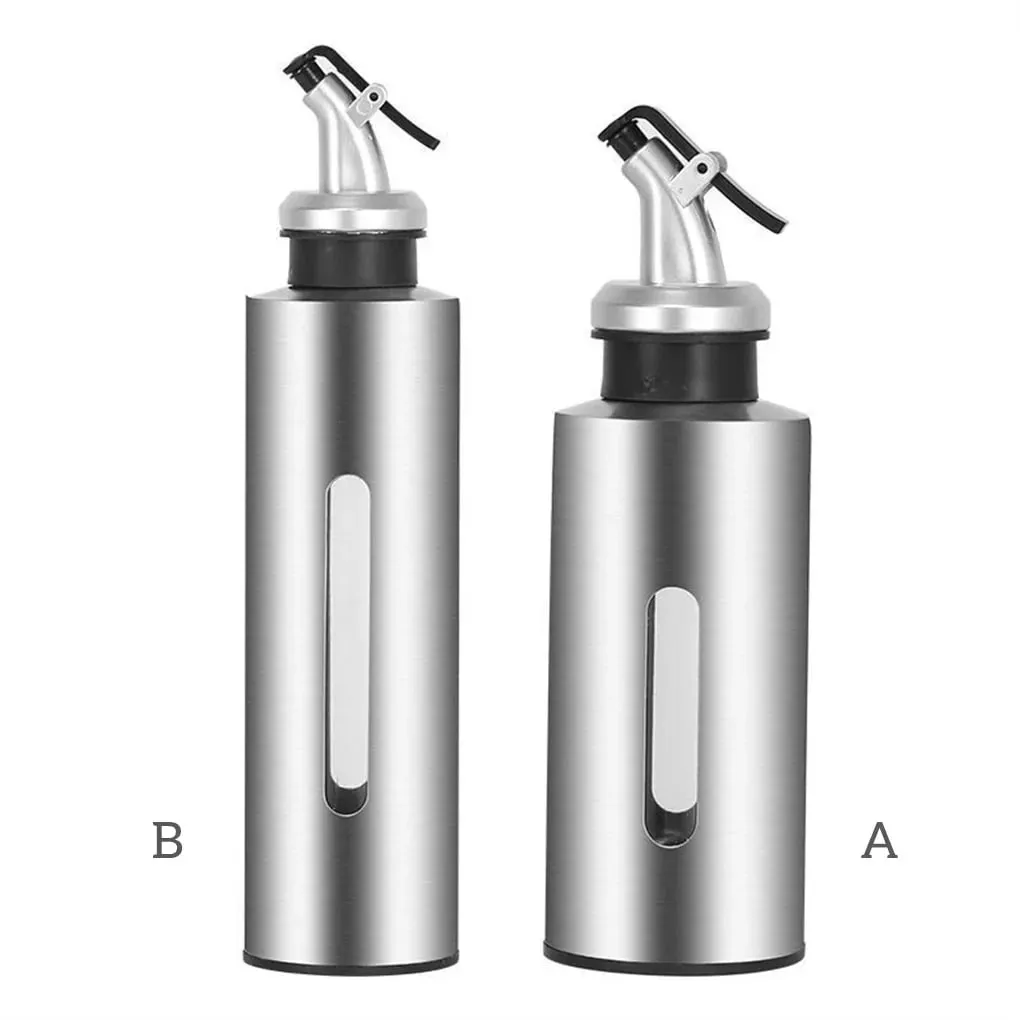 1PCS Kitchen Olive Oil Bottle Plastic Container Stainless Steel Bottle Body Pot Jar Pro Vinegar Sauce Holder Cooking Dispenser — image 6