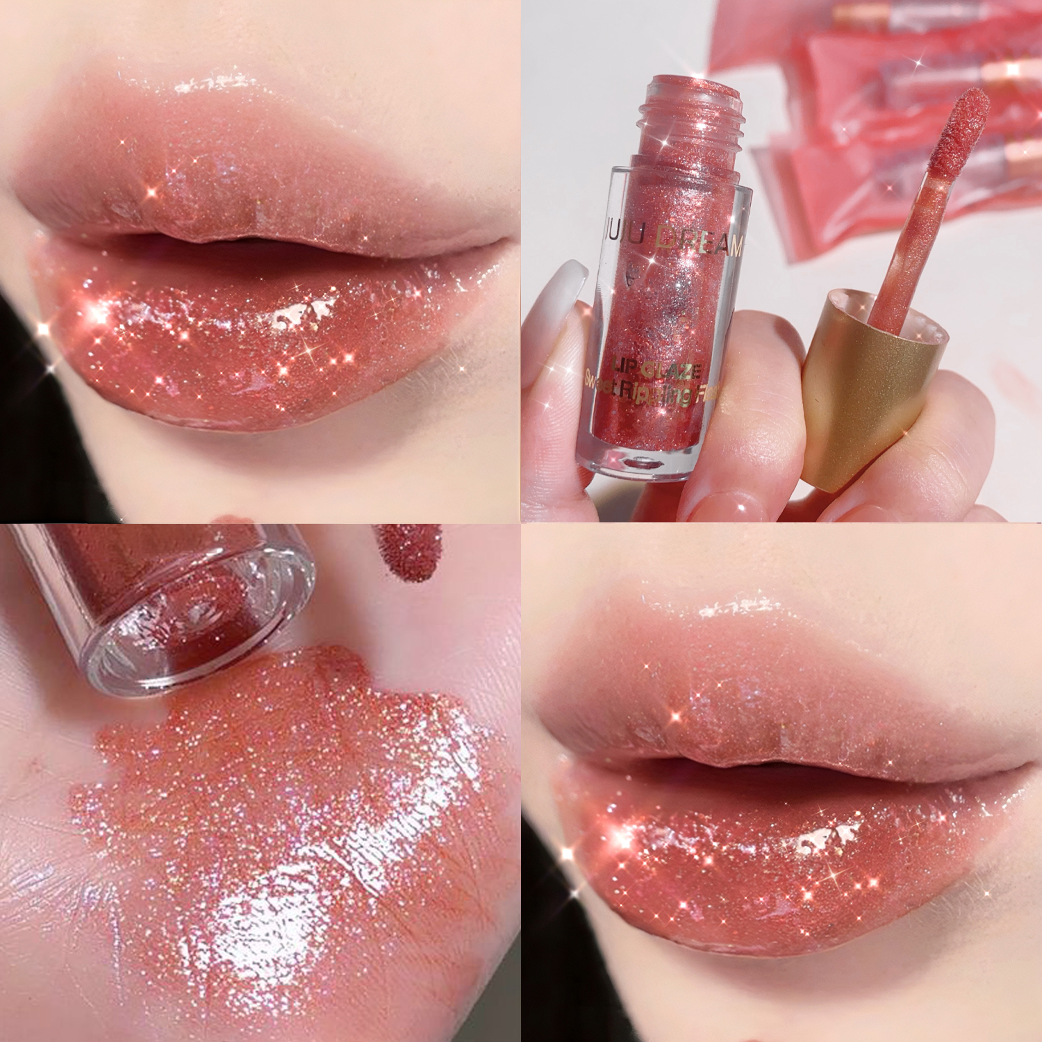 Sweet sparkling lip glaze mirror lip shine light lip gloss transparent lip gloss water gloss pure desire — image 10