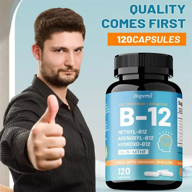 Vitamin B12 - Supports Energy Metabolism Nervous System Cell Health Heart Immunity and Red Blood Cell Formation — image 6
