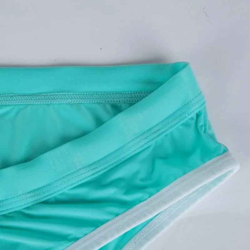 Men's Erotic Briefs Elephant Nose Open Sheath Bikini Gay Sexy Thin Ice Silk Penis Bulge Separate Elastic Quick Dry Sports Tangas — image 25