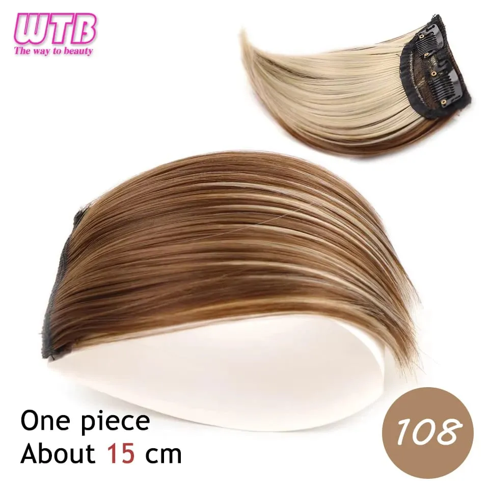 Synthetic Invisible Seamless Hair Pads Clip In One Piece 2 Clips Increase Hair Volume Hair Extensions Top Side Cover Hairpiece