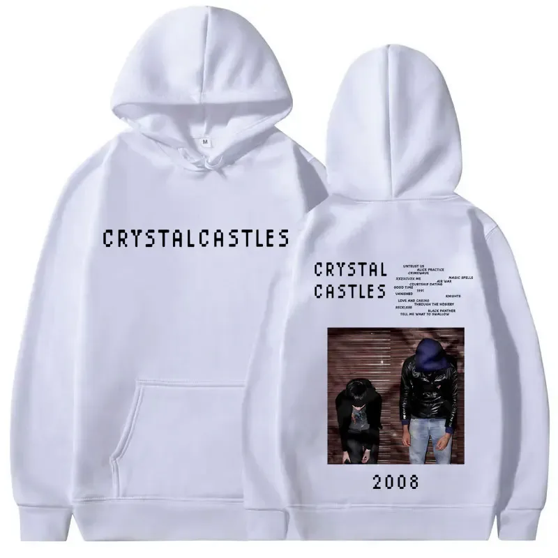 Crystal Castles Hoodie Men Women Hip Hop Rock Oversized Sweatshirt Male Vintage Gothic Streetwear Men's Fleece Cotton Hoodies — image 5
