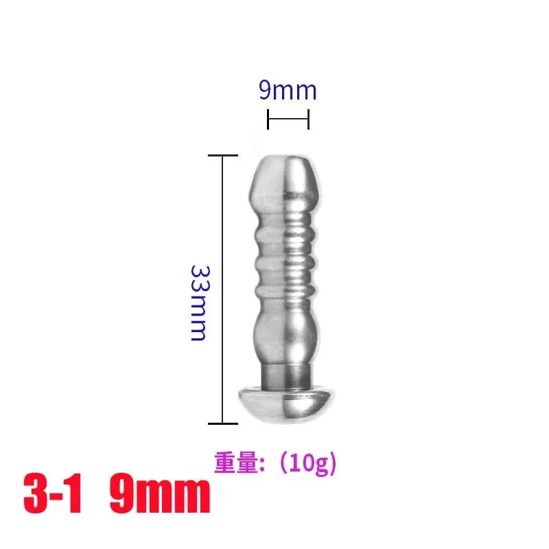 Male Stainless Steel Urethral Plug Urethral Dildo Sounding Penis Plug Urethra Stimulate Dilator Masturbation Rod Sex Toy for Men