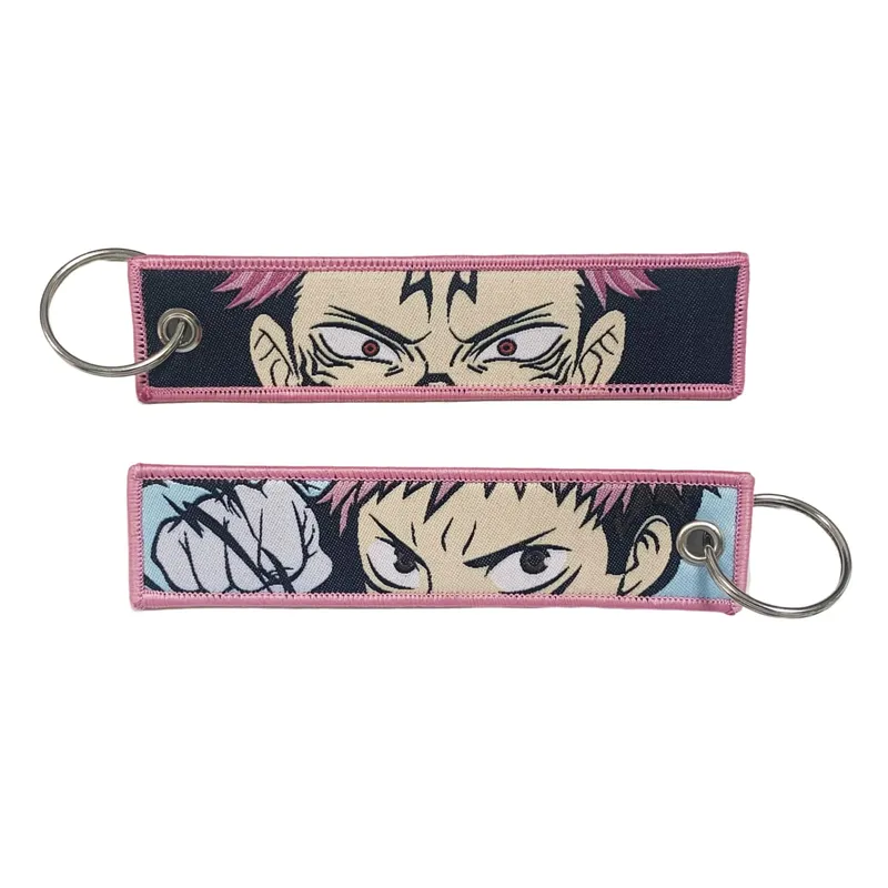 Embroidery Cool Eagle Beak Keychain Lanyard Anime Manga Series Badge Holder USB Pendant Portable Key Lanyard Accessories