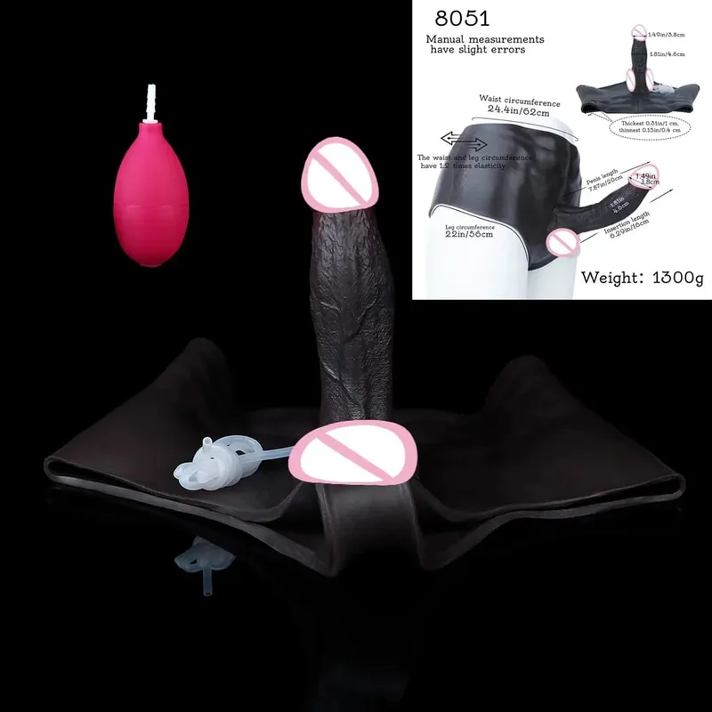Silicone anal plug esguichando calcinha vibrador com músculos abdominais pênis sólido vaginal anal masturbador brinquedo sexual para o sexo feminino — image 9