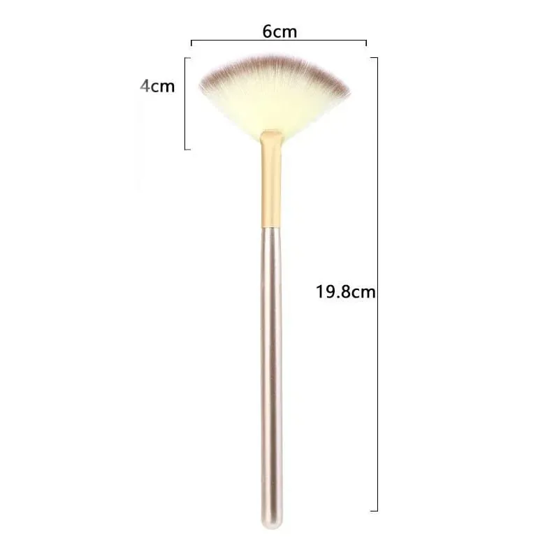 5pcs Fan Brushes Facial Brushes Soft Makeup Brush Cosmetic Applicator Tools Wooden Handle and Soft Fiber for Glycolic Peel Mask