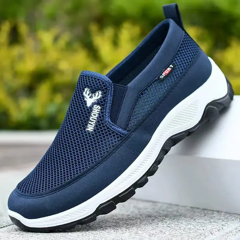 Men Running Hiking Sneakers Breathable Orthopedic Travel Plimsolls Slip On Comfortable for Outdoor Activity Hiking Walking — image 11