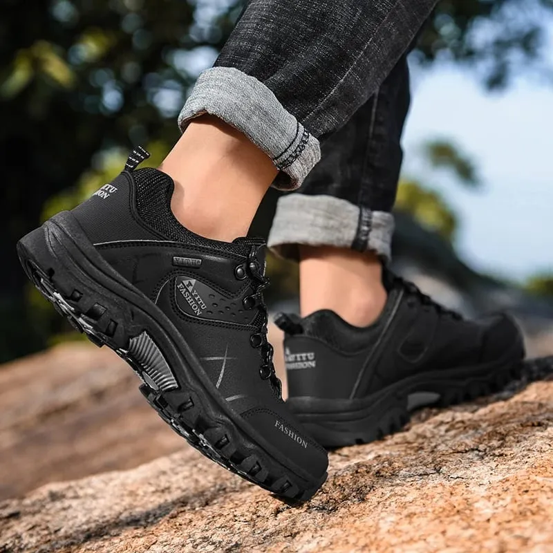 New Leather Sneakers Breathable Men Casual Shoes Comfortable Walking Shoes Non-Slip Outdoors Hiking Shoes Fashion Men's Shoes — image 6