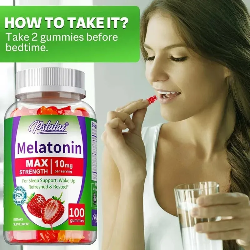 Melatonin Gummy - Aids Sleep Improves Insomnia Regulates Biological Clock Improves Immunity Adult Health Products