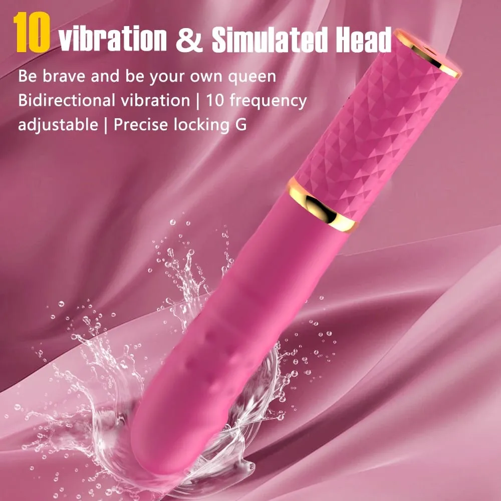 Automatic retractable dildo vibrator women's G-spot vaginal masturbation clitoral stimulation massage sex machine adult products