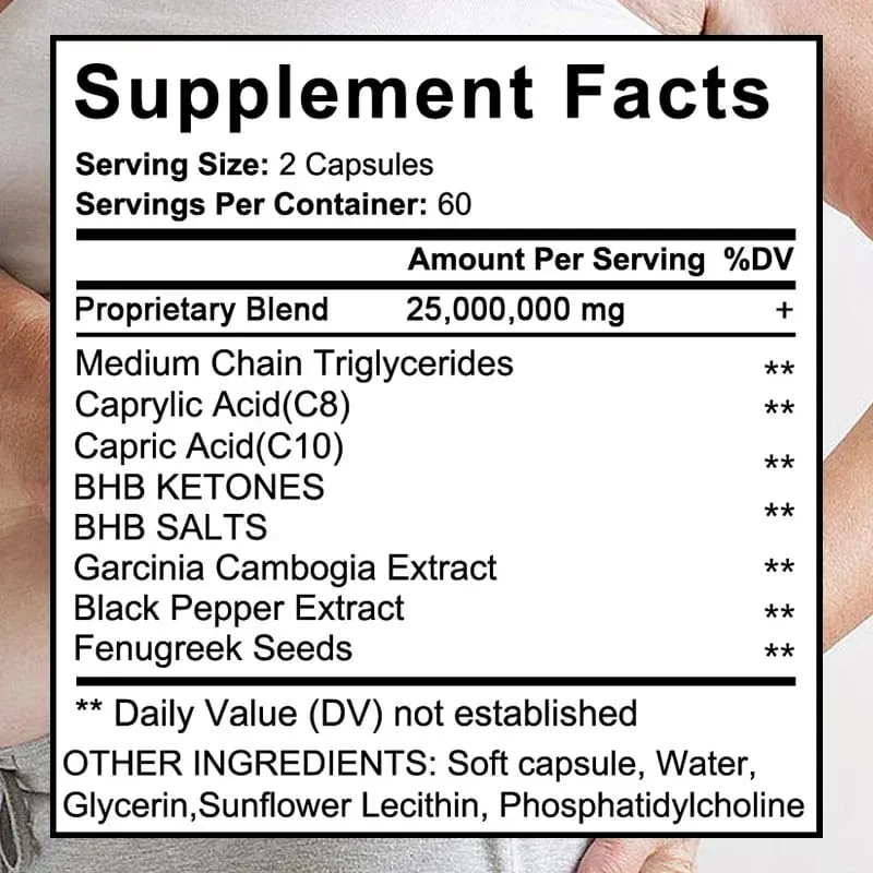 Keto Capsules - Weight & Fat Management Burn Belly Fat Detoxification Digestion Immunity - High Strength Ketone Supplement — image 6