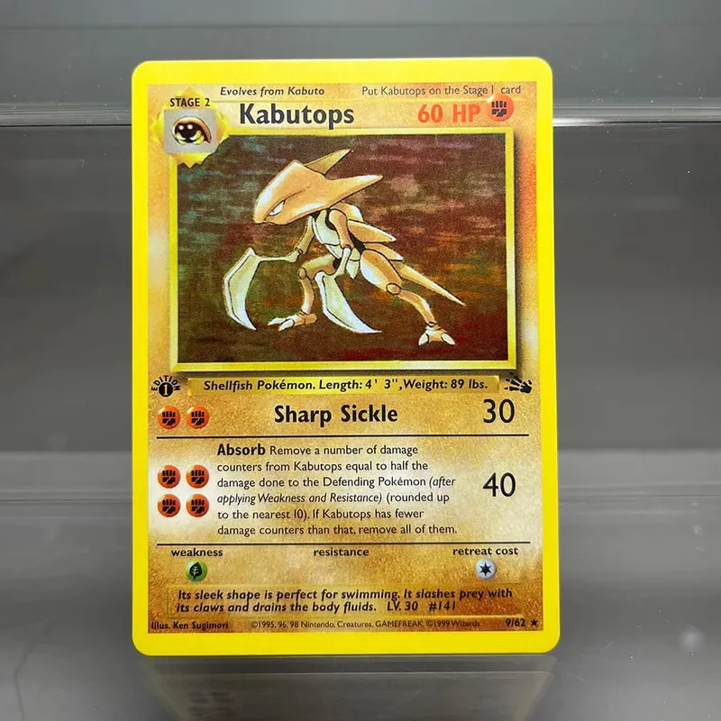 PKM Single Cards Fossil Gengar Dragonite 1st Edition Kabutops Lapras PTCG Proxy Cards Collection Battle Cards Toys Gifts — image 4