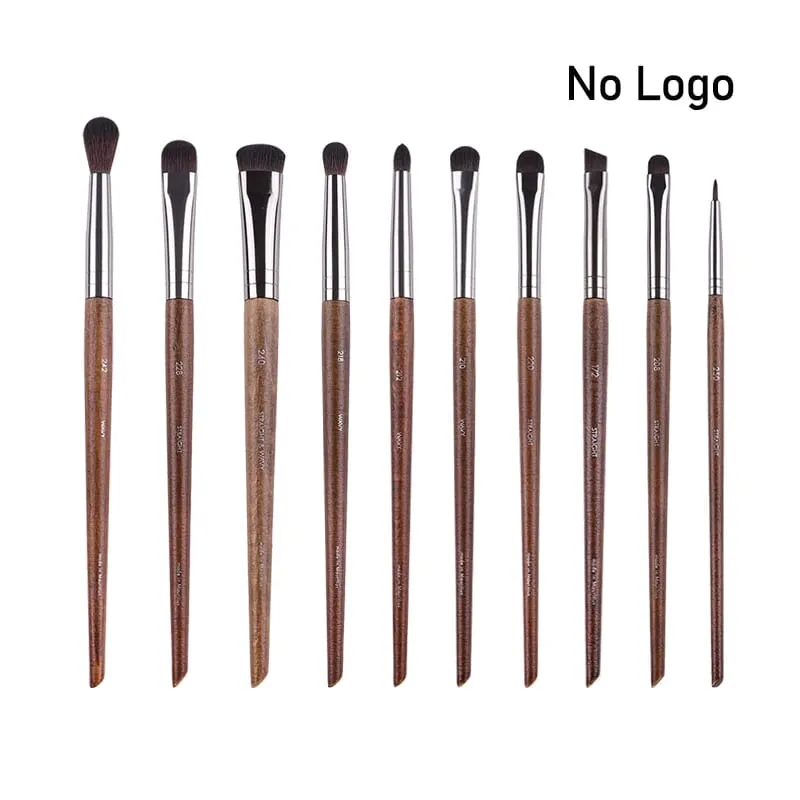 Natural wood Eye Makeup brushes whole set Pro Crease Eyeshadow Make up kit smudge highlighter eyebrow Lip lash brush practical