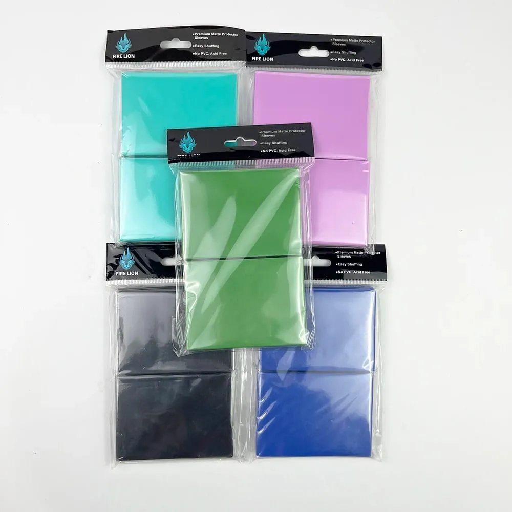 62x89mm 100PCS/Set Solid Matte Trading Card Sleeves Top Loading Japanese Size Card Protector for YGO