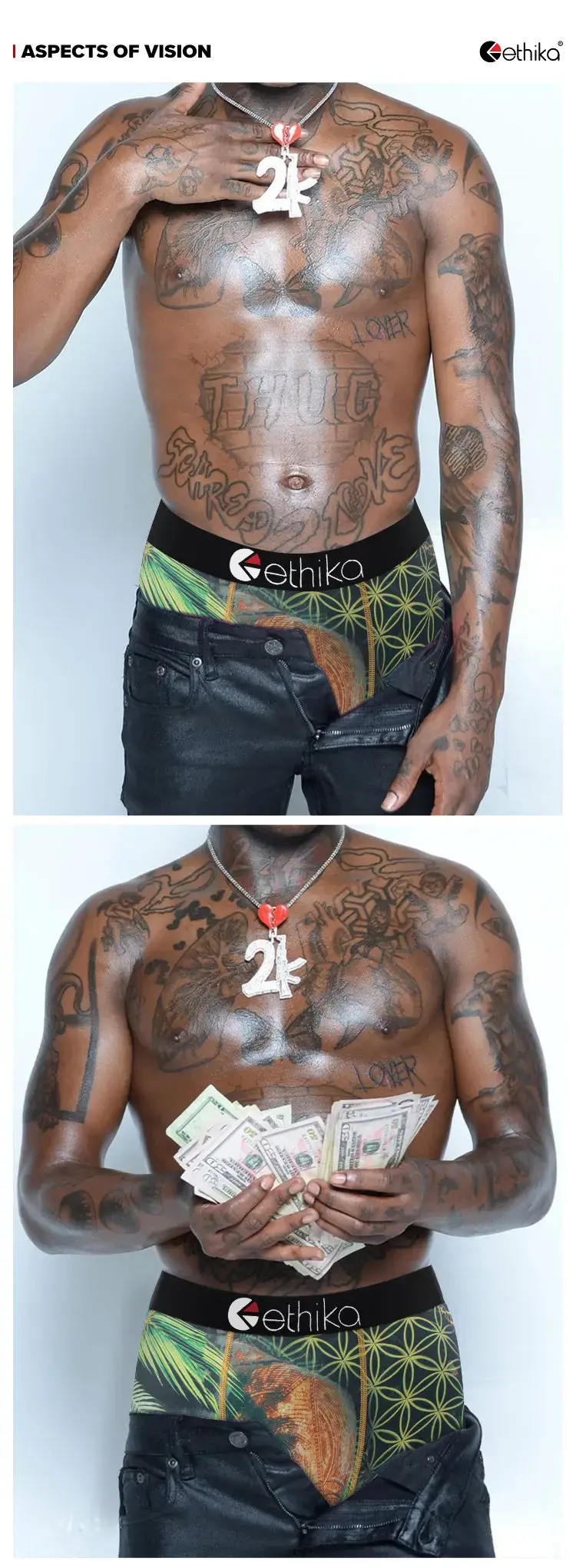 2Pcs Men Boxershorts Mesh Breathable Crotch Mens Panties Men Underpants Underwear Plus Size Men's Boxers Briefs Trunks — image 5