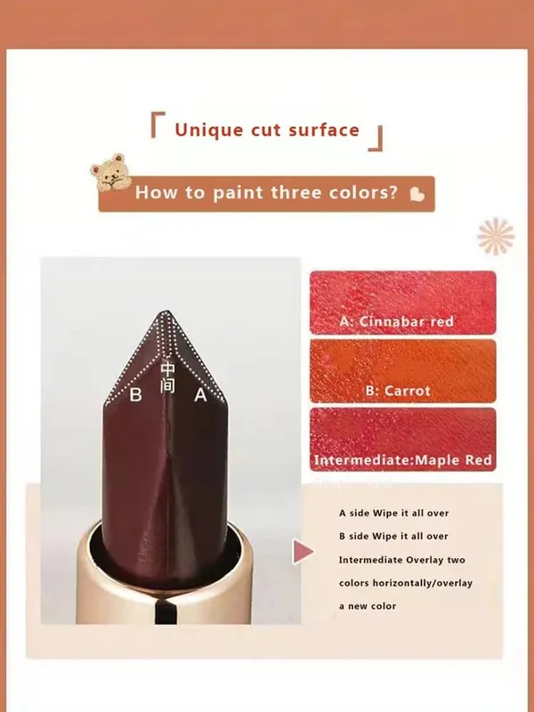 3 in1 Velvet Lipstick Set Matte Soft Mist Lipstick Makeup Non-stick Cup Lipstick Non-fading Lips Waterproof Make Up Lipstick
