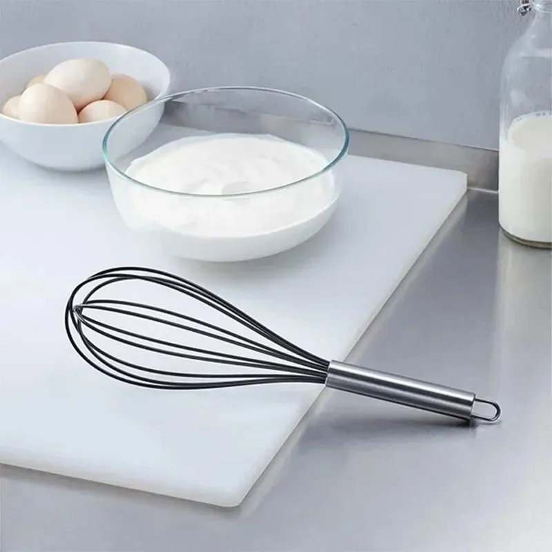 10-inchManual Egg Beater Stainless Whisk Kitchen Wire Balloon Whisk Milk Egg Beater Egg Mixing Mixer Tools — image 2