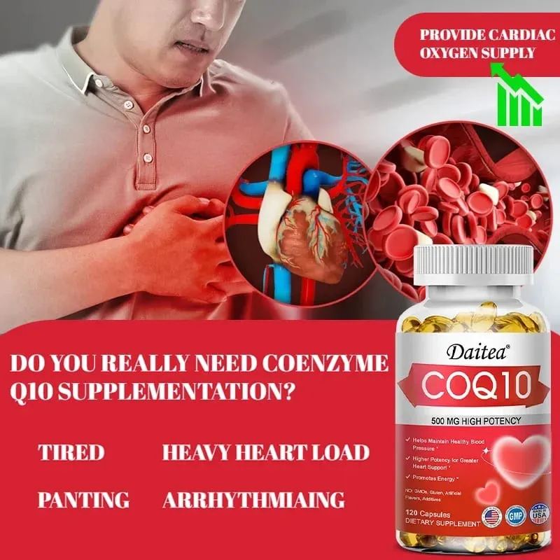 CoQ10 500 mg Softgels - Ultra High Absorption CoQ10 Supplement - Antioxidant Supplement for Vascular and Heart Health — image 4