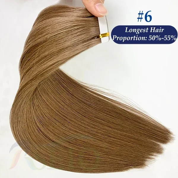 High Quality Straight Tape In Human Hair Extensions 100% Real Natural Hair Extension Black Brown Blonde Invisible For wome — image 10