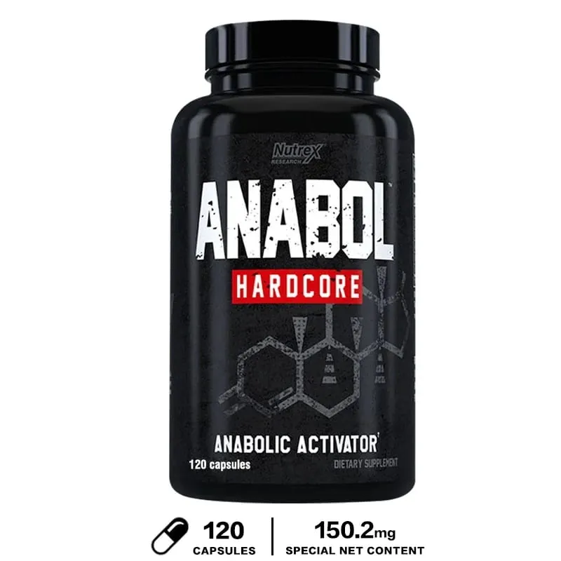 Anabol Hardcore - Muscle Supplement Dietary Capsules Lean Muscles Strength Growth Repair Recovery 6-Keto-Diosgenin Acetate