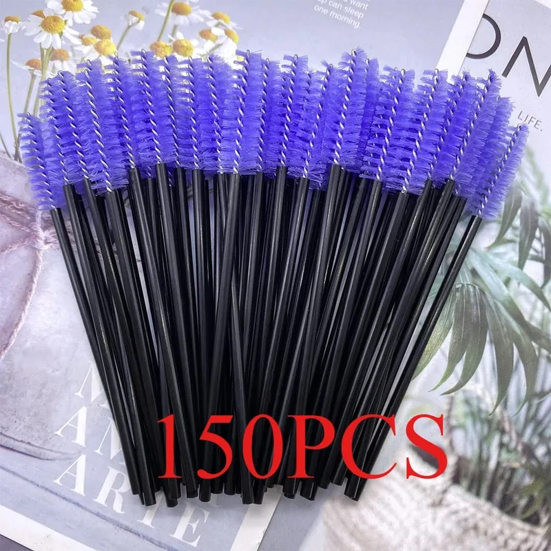 150/300pcs Mascara Wands Eyelash Brush Spoolies for Eye Lash Extension Eyebrow and Makeup Tool Wholesale Makeup Brushes — image 17