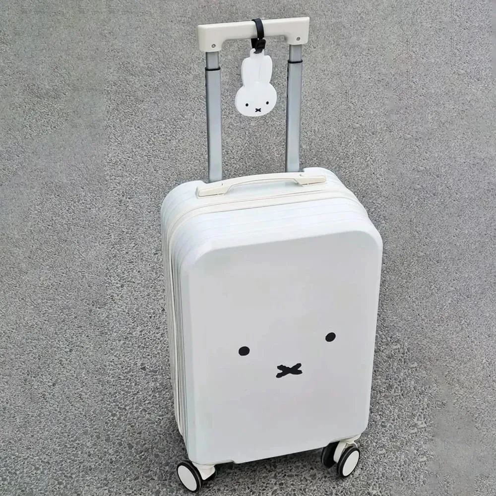 Kawaii Miffy Cute Baggage Tag Cartoon Rabbit Silicone Rubber Simple Style Luggage Check Prevent Losing Cards Girl Gift — image 5