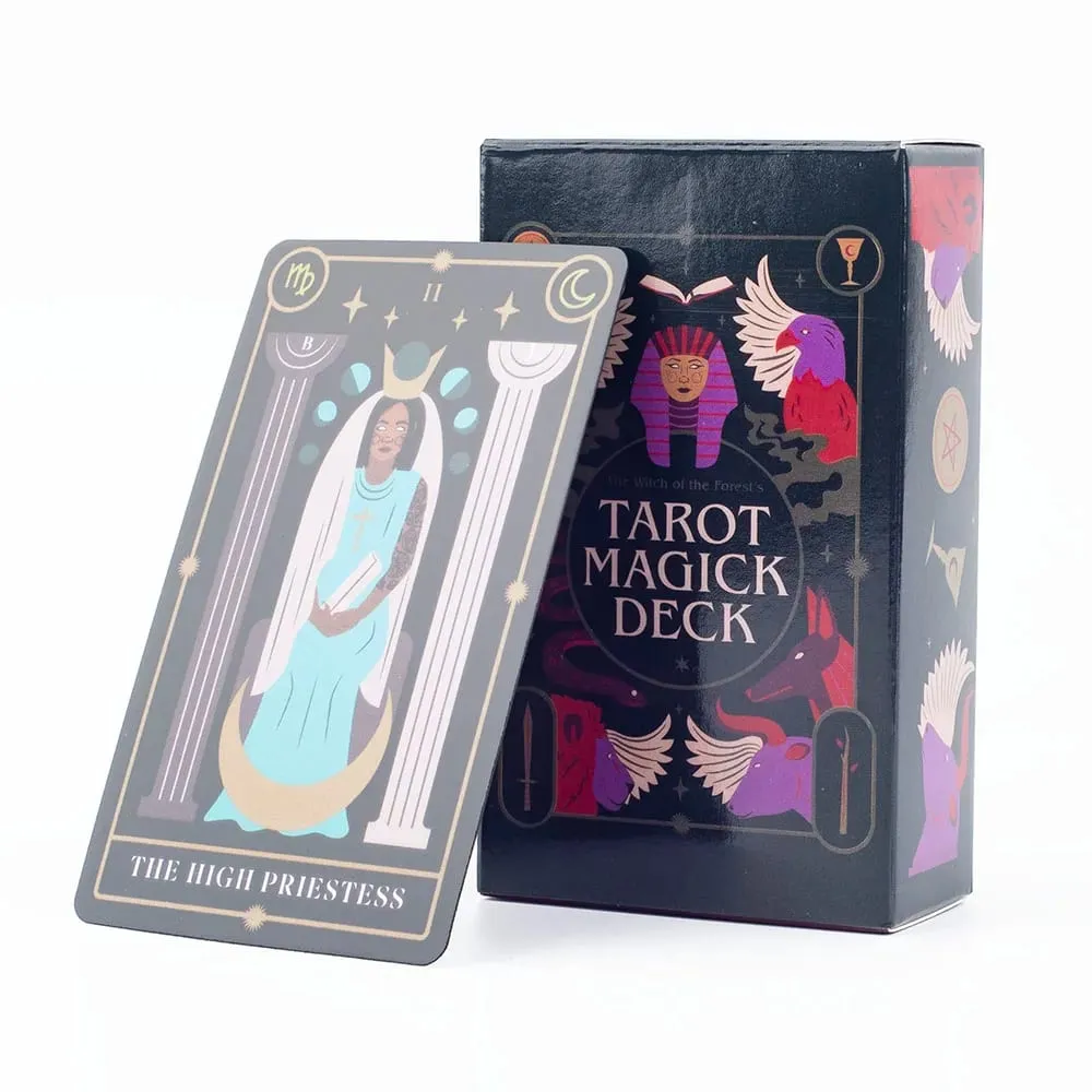 Tarot Magick Deck with Guidebook 10.3x6.1 cm Tabletop Oracle Cards for Parties for Divination and Spiritual Insight Board Game — image 1