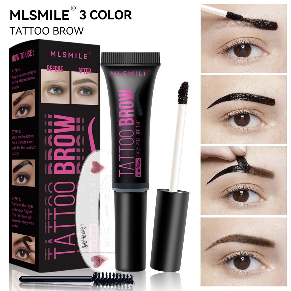 Peel-Off Eyebrow Gel Tint Waterproof Brow Tattoo Cream Long-Lasting Brow Dye Natural Eye Brow Shaping Makeup for Women — image 6