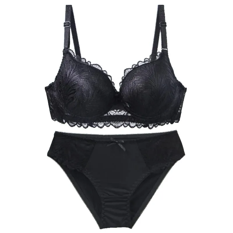 DaiNaFang Push Up Bras Set For Women Breathable Lift 34/75 36/80 38/85 40/90 42/95 BC Cup Underwear Bow Lingerie